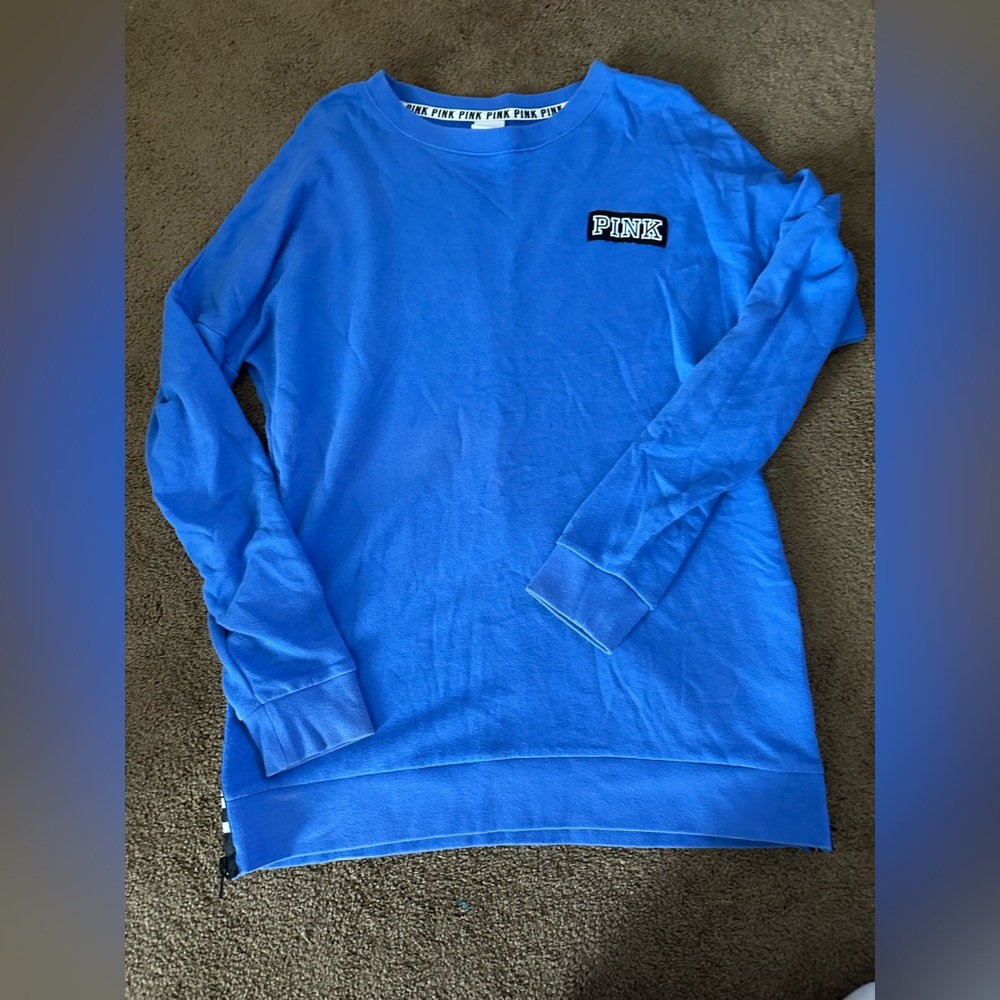 Victoria's Secret Pink Blue Crew Neck
